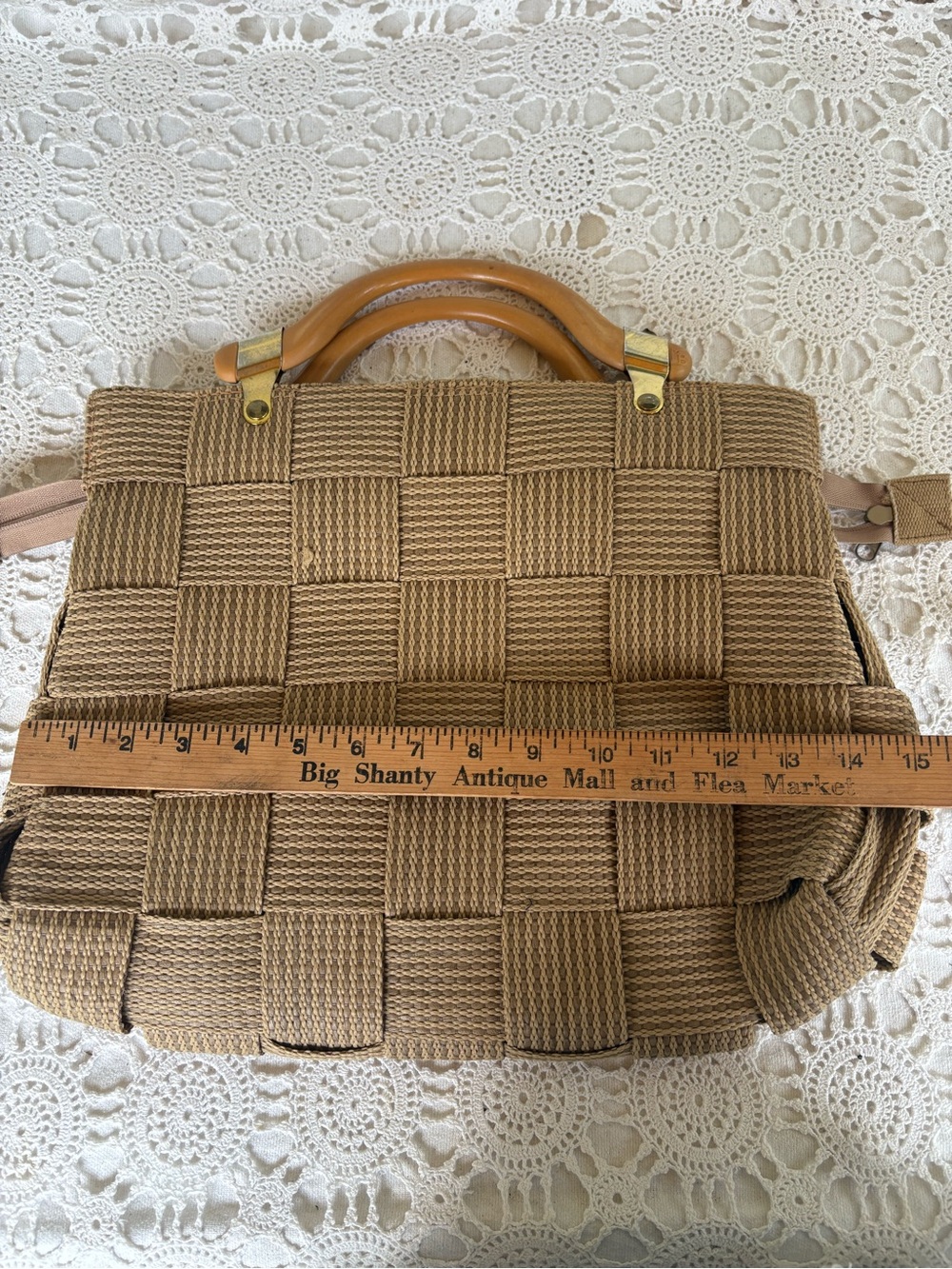 Vintage 70 s Woven HandBag Bertini M. & G. - Picture 7 of 9